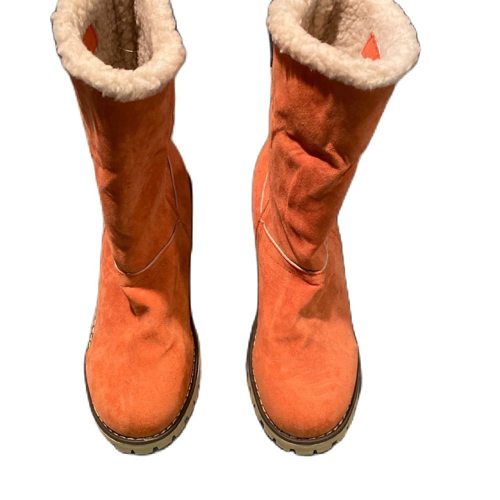 #97 SUEDE Fleece Lining Orange Boots